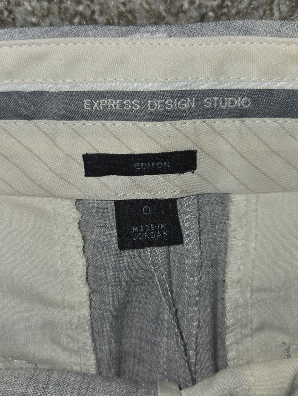 Express Women's Light Gray Boot Cut Dress Pants - Picture 3 of 6